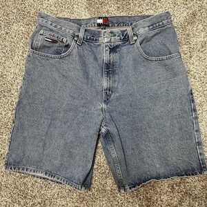 Tommy Hilfiger  Jeans Shorts Mens 36 Blue Vintage Y2K 2000s Carpenter  Baggy